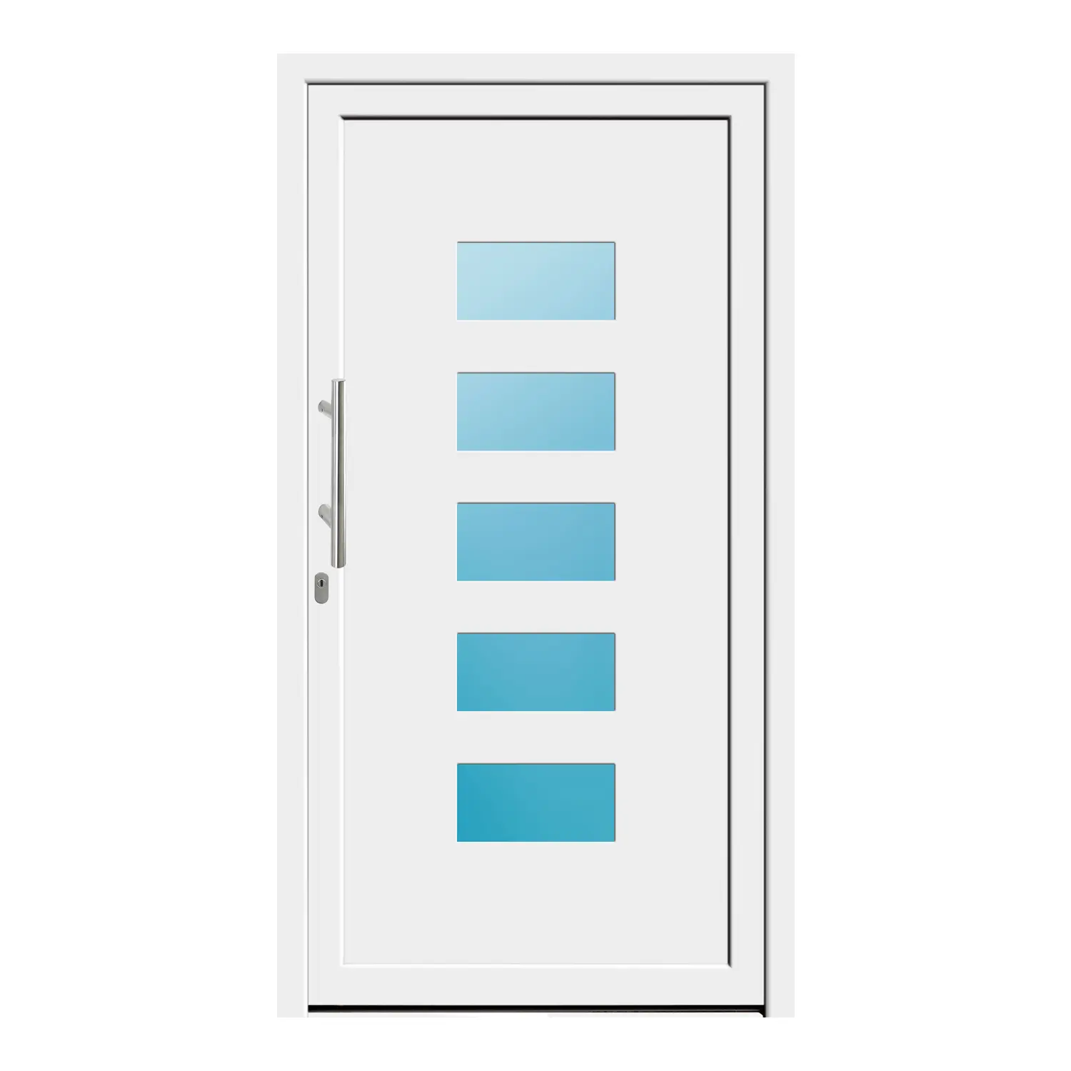 Haustür 109x203 cm Weiß Merkur aus Kunststoff {product.title} {product.width / 10}x{product.height / 10} cm {product.color} {f:if(condition: product.isDoor, then: product.filling, else: '')}