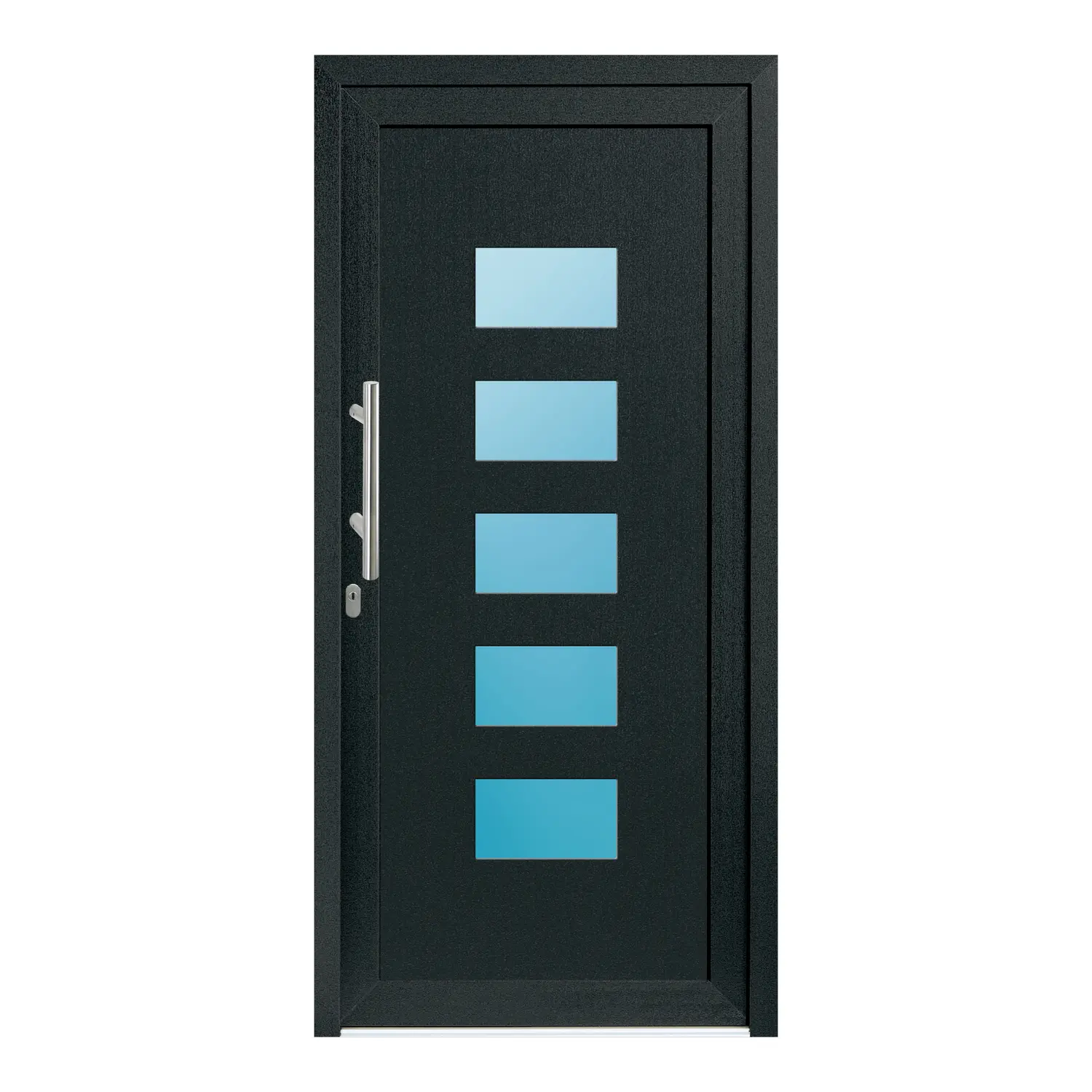 Haustür 93x197 cm Anthrazit-Grau genarbt Merkur aus Kunststoff {product.title} {product.width / 10}x{product.height / 10} cm {product.color} {f:if(condition: product.isDoor, then: product.filling, else: '')}