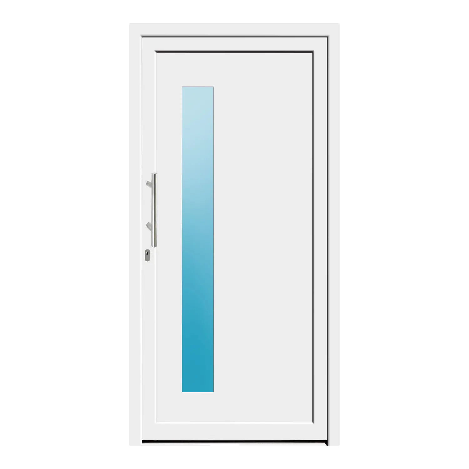 Haustür 112x225 cm Weiß Pluto aus Kunststoff {product.title} {product.width / 10}x{product.height / 10} cm {product.color} {f:if(condition: product.isDoor, then: product.filling, else: '')}