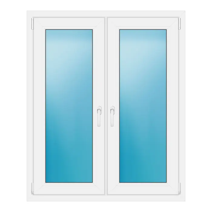 Zweiflügeliges Fenster 108x130 cm Weiß