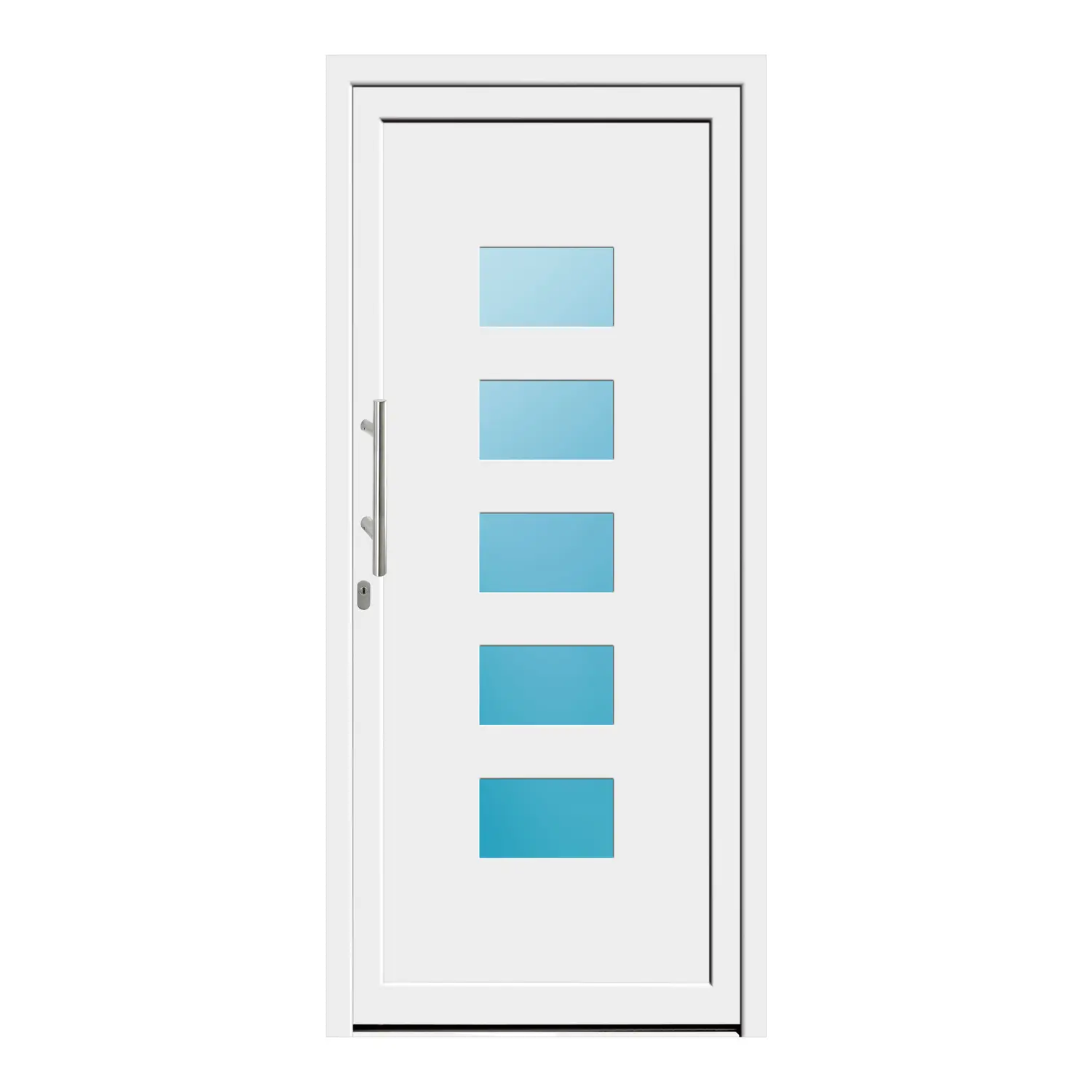 Haustür 99x221 cm Weiß Merkur aus Kunststoff {product.title} {product.width / 10}x{product.height / 10} cm {product.color} {f:if(condition: product.isDoor, then: product.filling, else: '')}