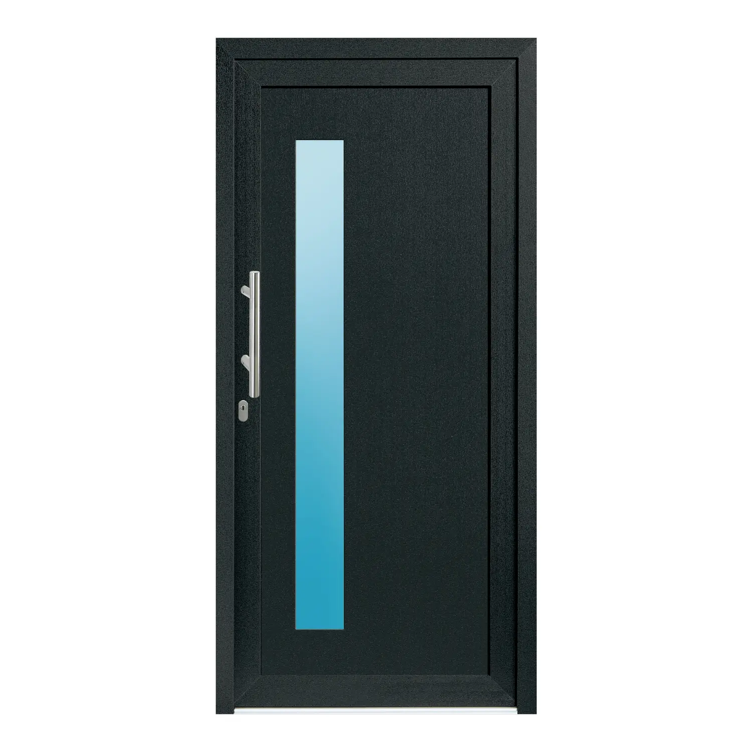 Haustür 101x213 cm Anthrazit-Grau genarbt Pluto aus Kunststoff {product.title} {product.width / 10}x{product.height / 10} cm {product.color} {f:if(condition: product.isDoor, then: product.filling, else: '')}