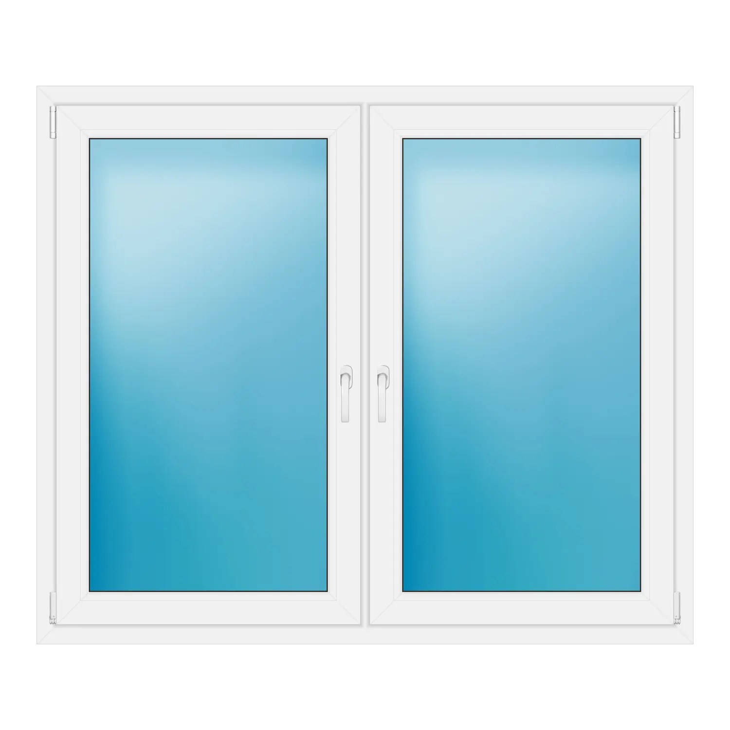 Zweiflügeliges Fenster 160x136 cm Weiß