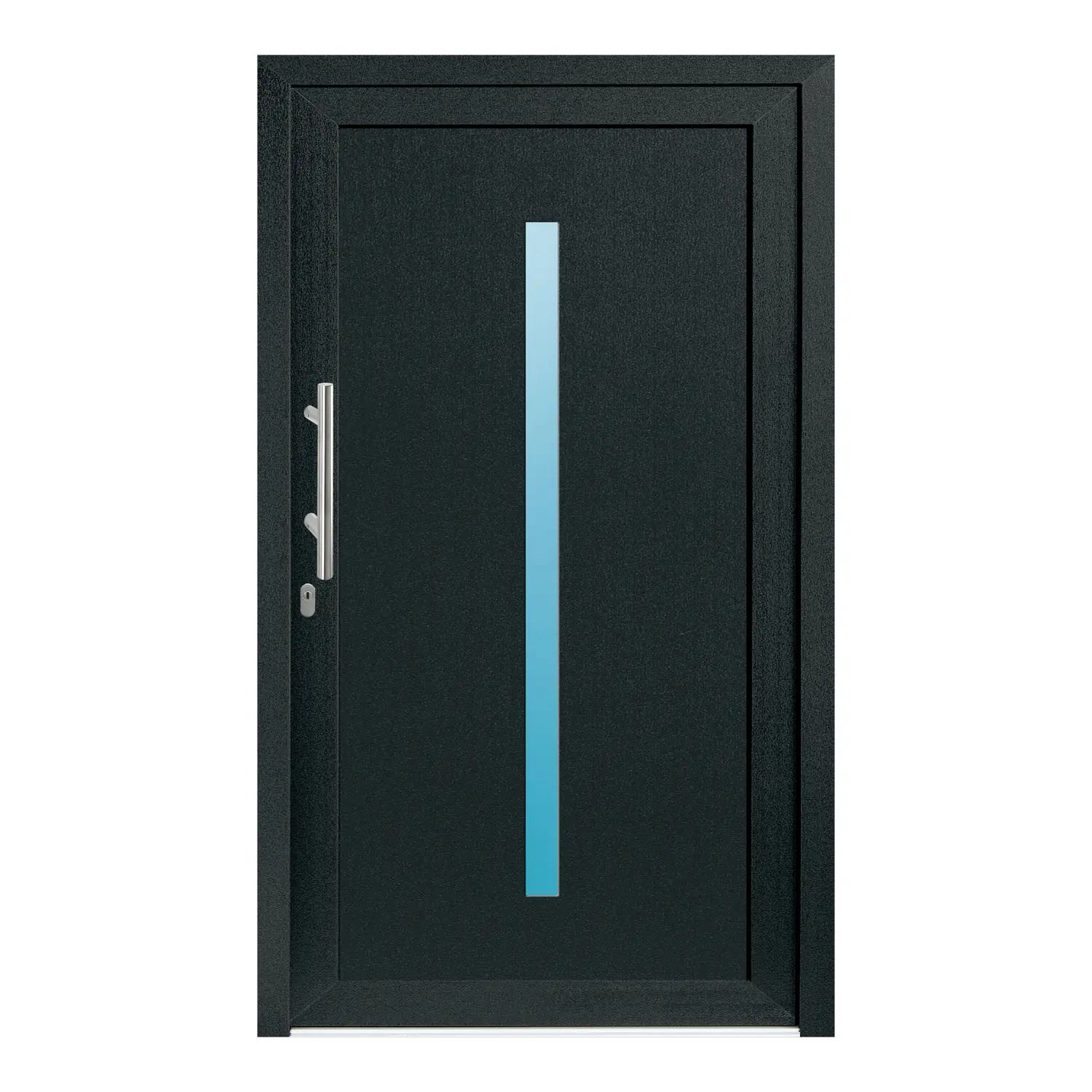 Haustür 117x199 cm Anthrazit-Grau genarbt Venus aus Kunststoff {product.title} {product.width / 10}x{product.height / 10} cm {product.color} {f:if(condition: product.isDoor, then: product.filling, else: '')}