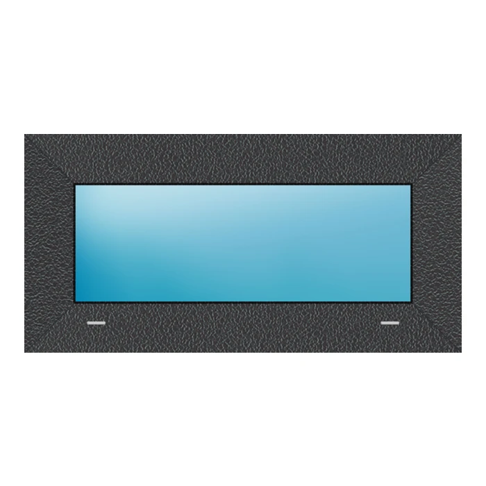 Festverglasung 70x35 cm Anthrazit Feinstruktur