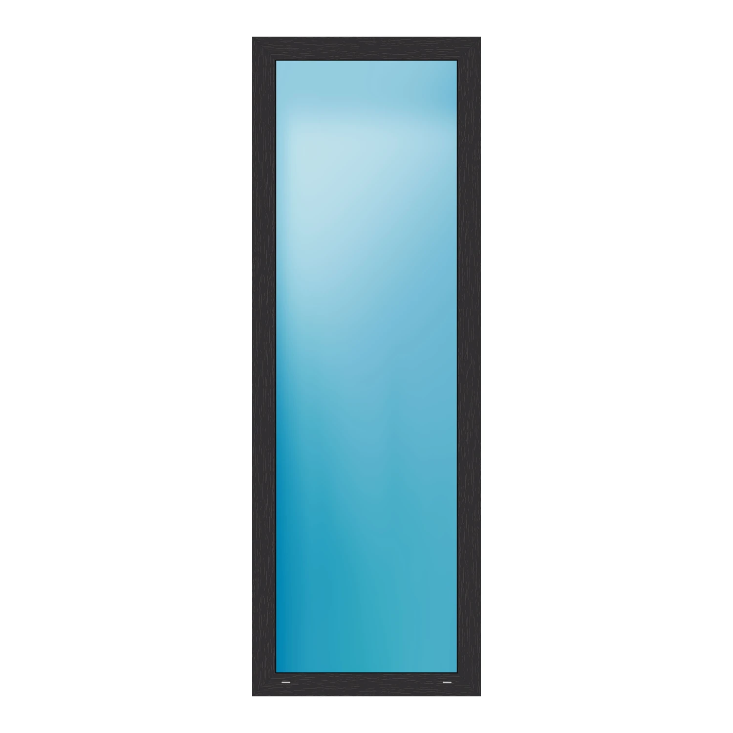Festverglasung 78x225 cm Anthrazit genarbt
