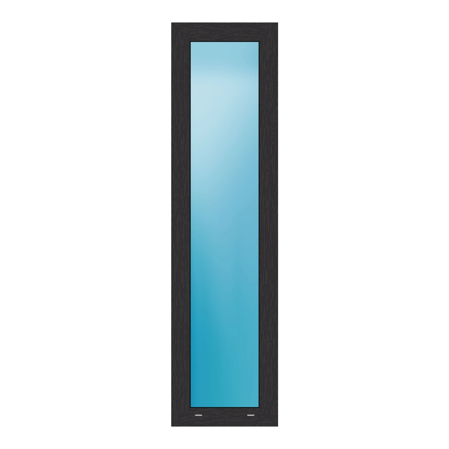 Festverglasung 45x170 cm Anthrazit genarbt