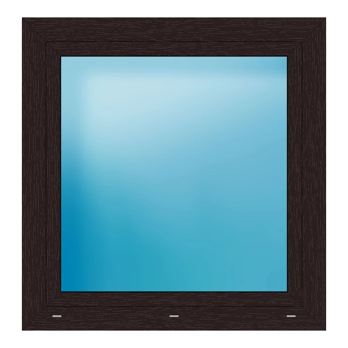 Fenster 100x103 cm Braun genarbt