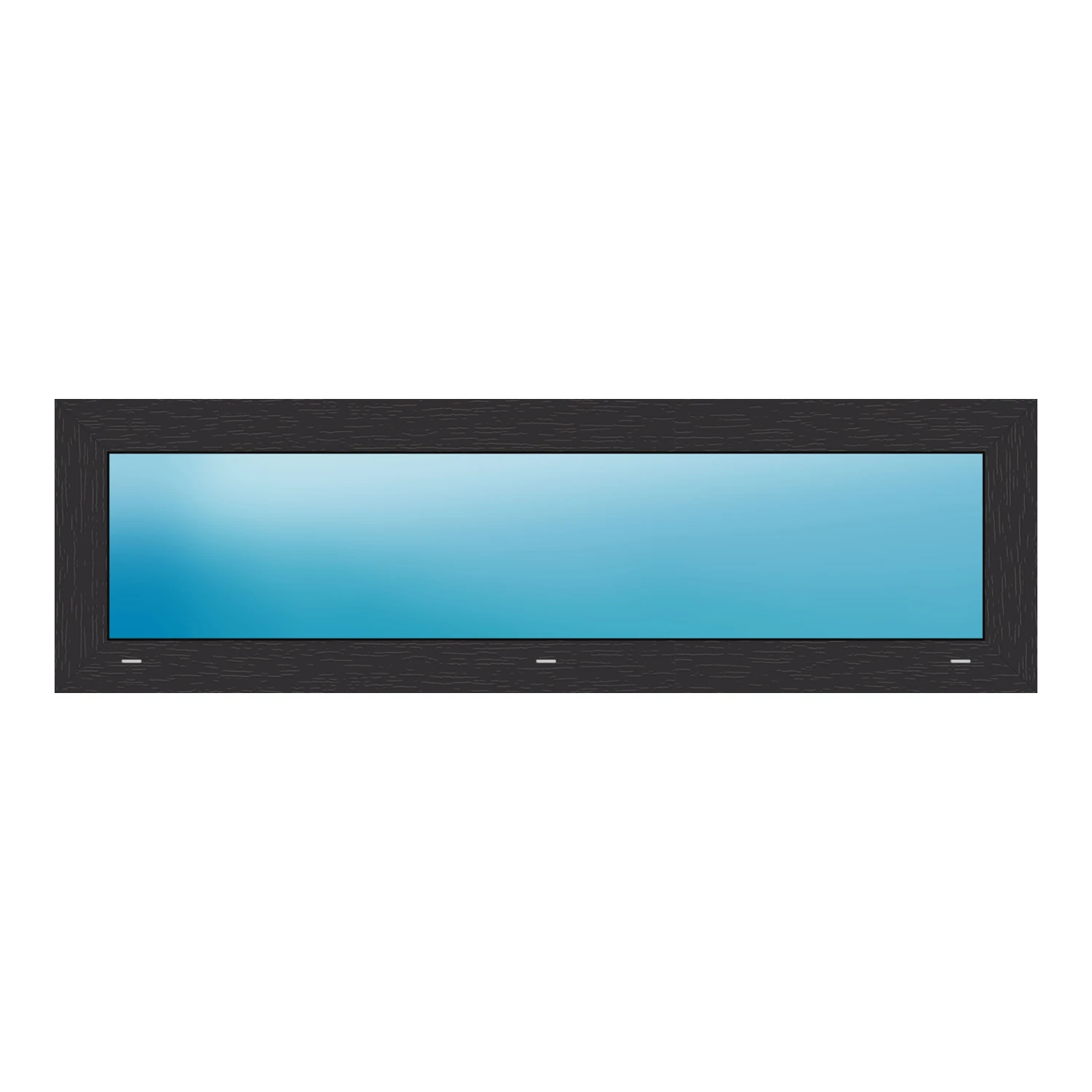 Festverglasung 147x44 cm Anthrazit genarbt