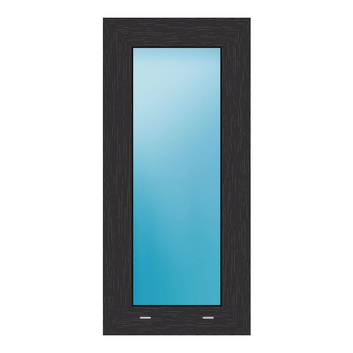 Festverglasung 40x86 cm Anthrazit genarbt
