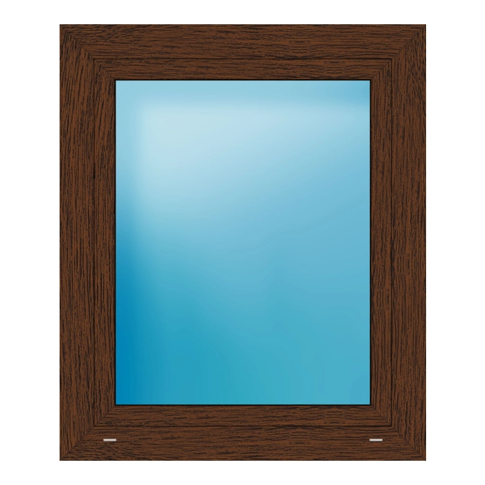Fenster 84x100 cm Nussbaum genarbt
