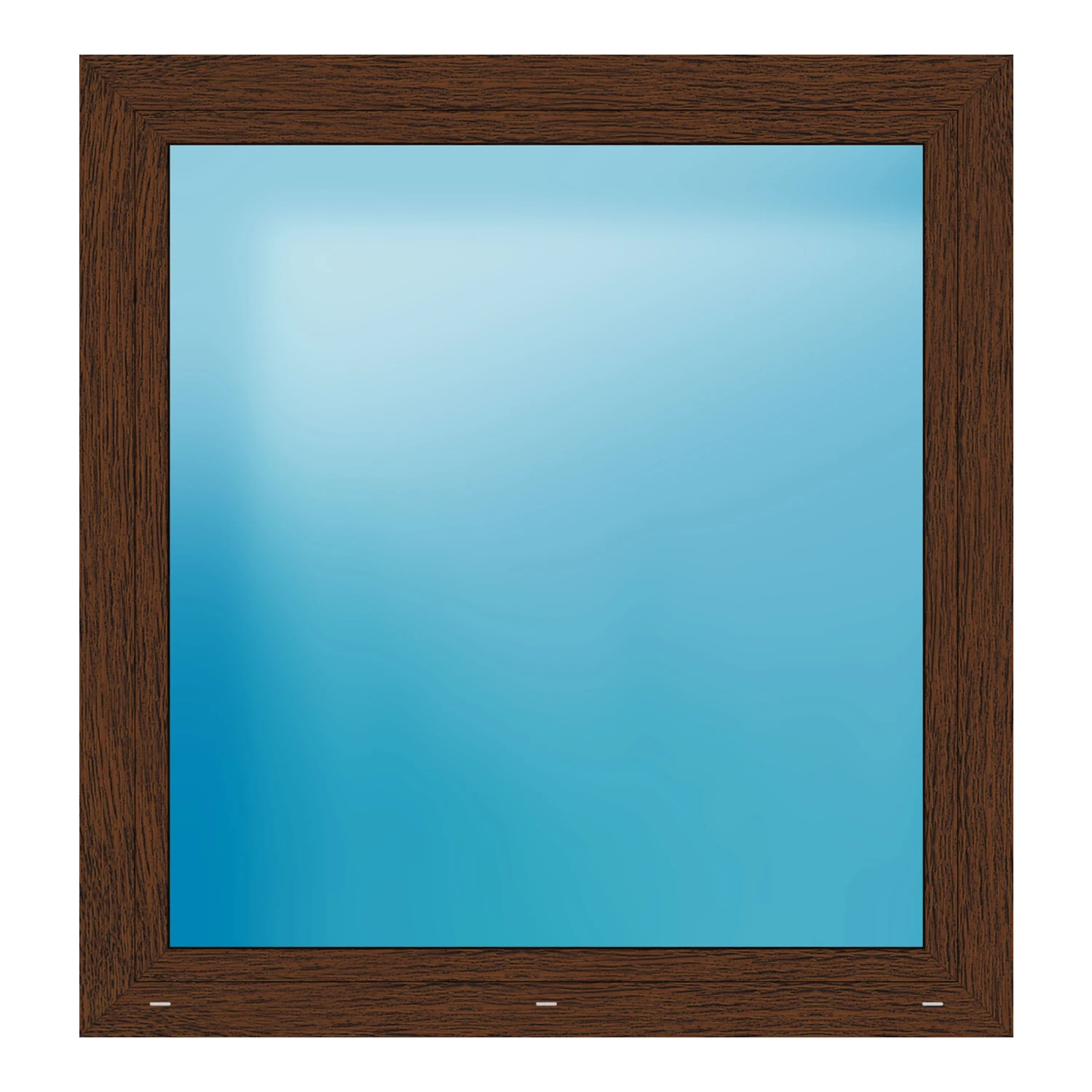 Fenster 133x140 cm Nussbaum genarbt
