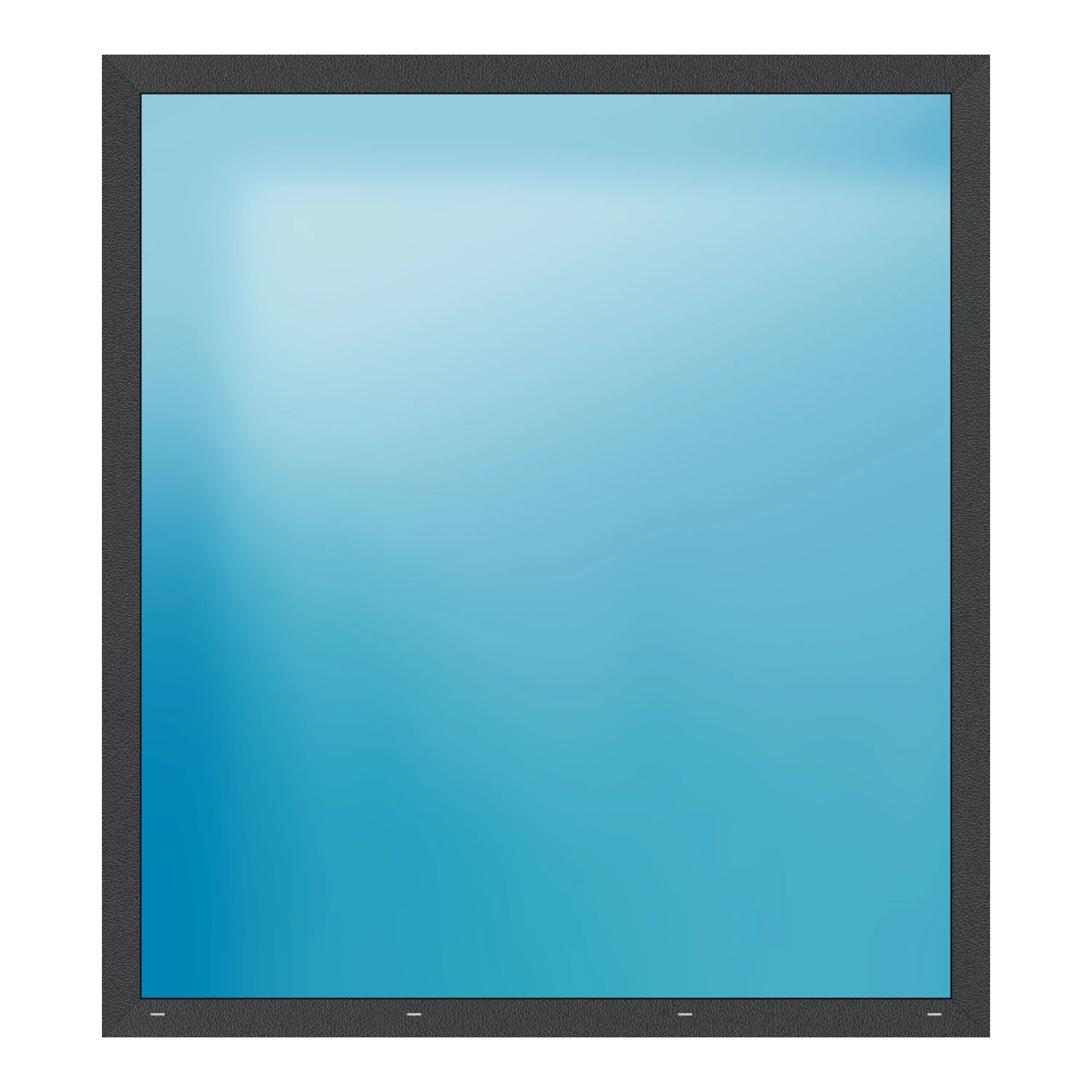 Festverglasung 183.5x203 cm Anthrazit Feinstruktur