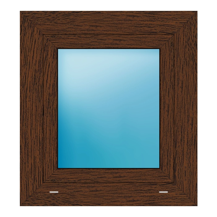 Fenster 60x66 cm Nussbaum genarbt