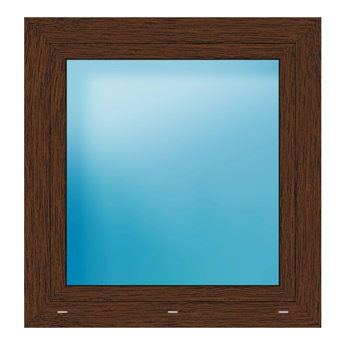 Fenster 90x94 cm Nussbaum genarbt