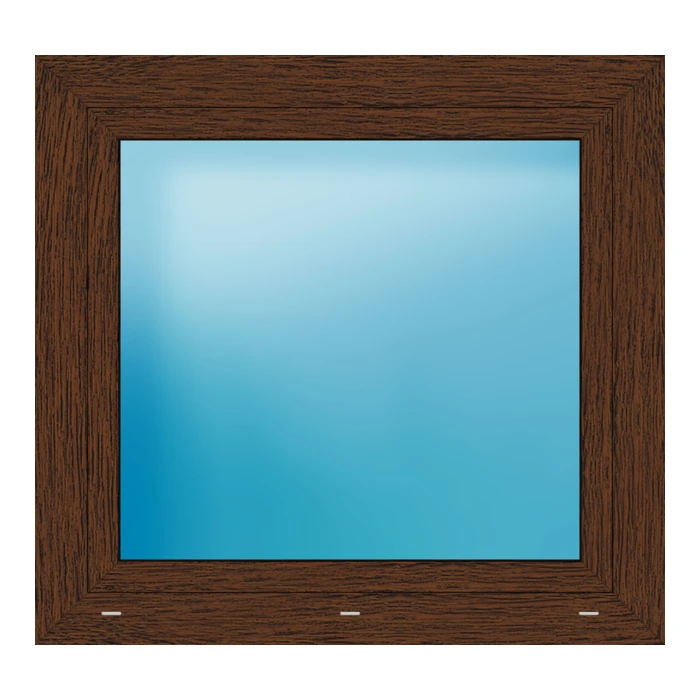 Fenster 95x89 cm Nussbaum genarbt