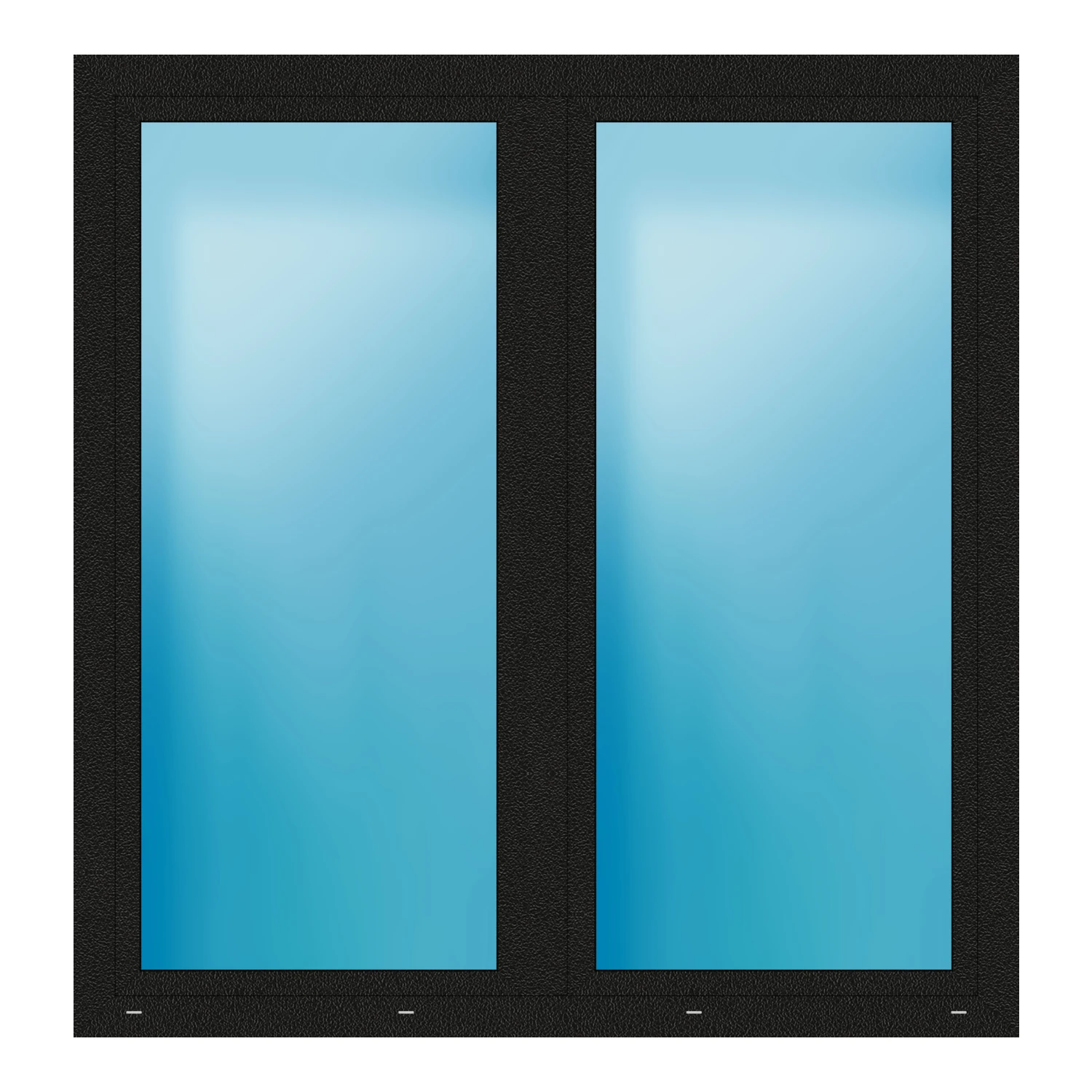 Terrassentür 180x187 cm Schwarz Feinstruktur
