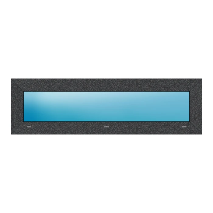 Festverglasung 120x35 cm Anthrazit Feinstruktur