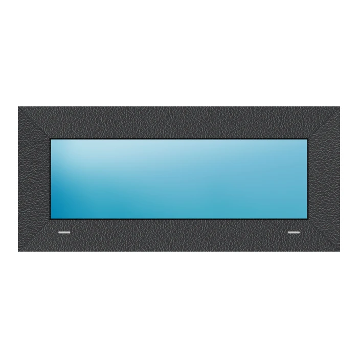 Festverglasung 80x36 cm Anthrazit Feinstruktur