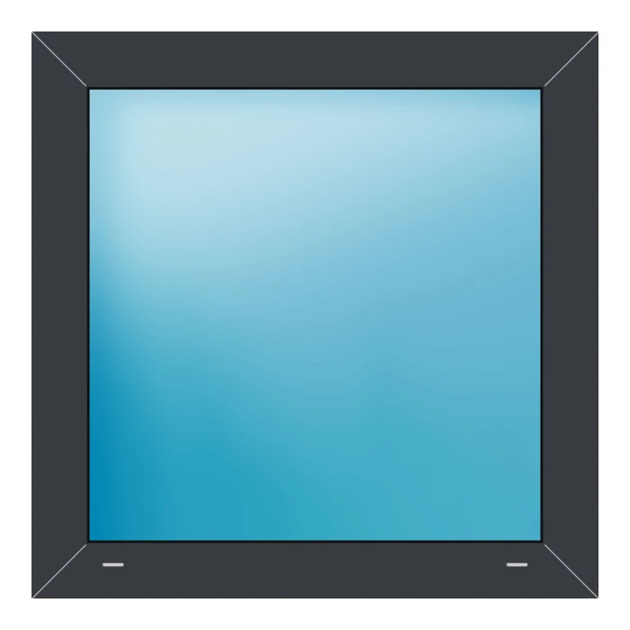 Festverglasung 80x80 cm VSP Anthrazit ultramatt