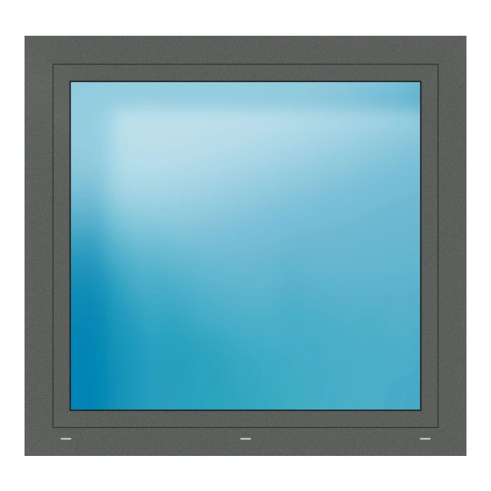 Fenster 123x117 cm Basaltgrau Feinstruktur