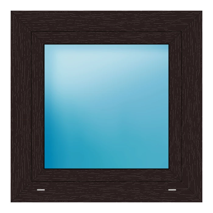 Fenster 73x73 cm Braun genarbt