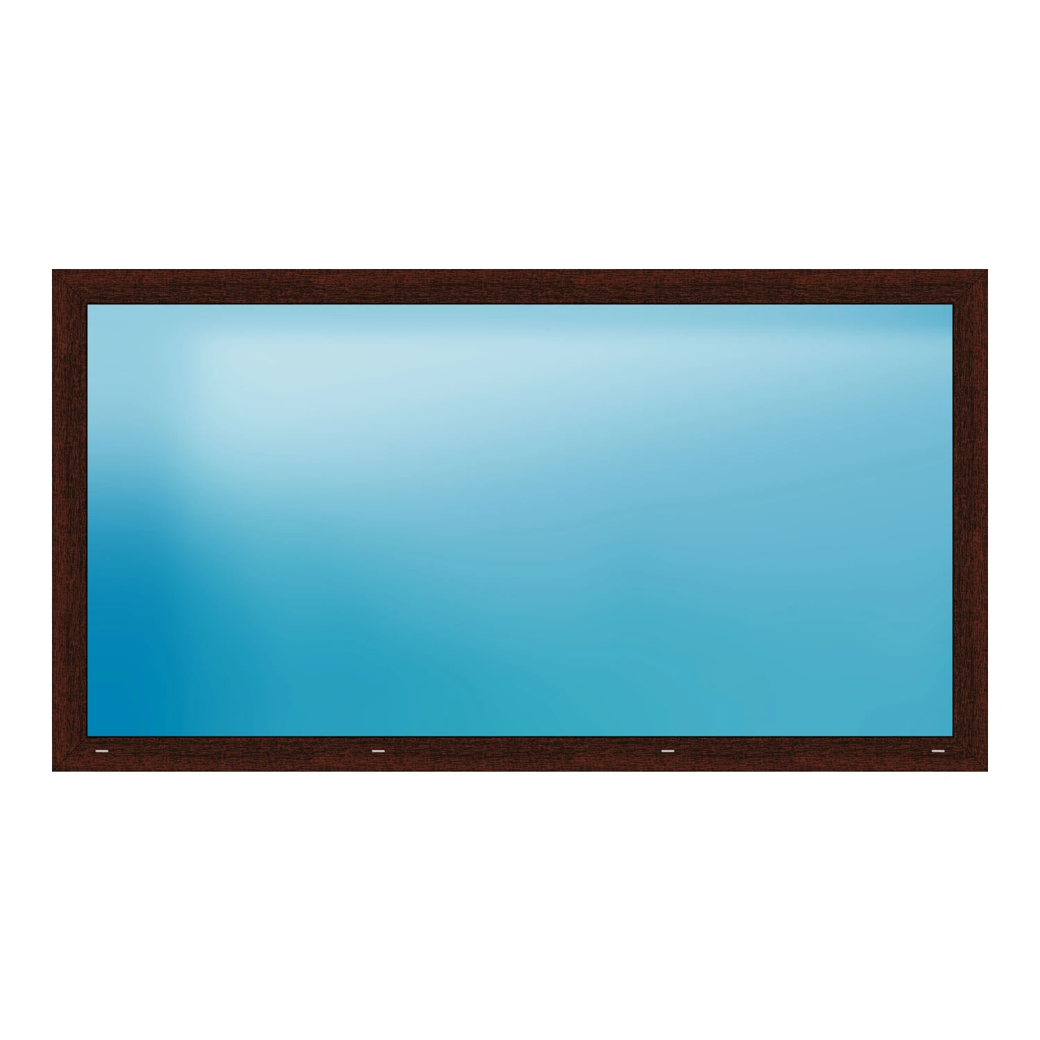 Festverglasung 216x116 cm Mahagoni genarbt