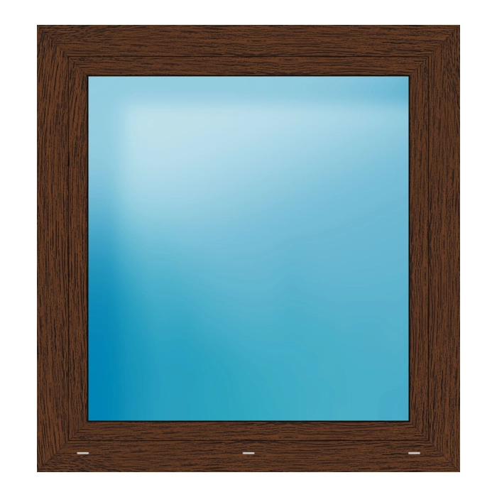 Fenster 106x112 cm Nussbaum genarbt