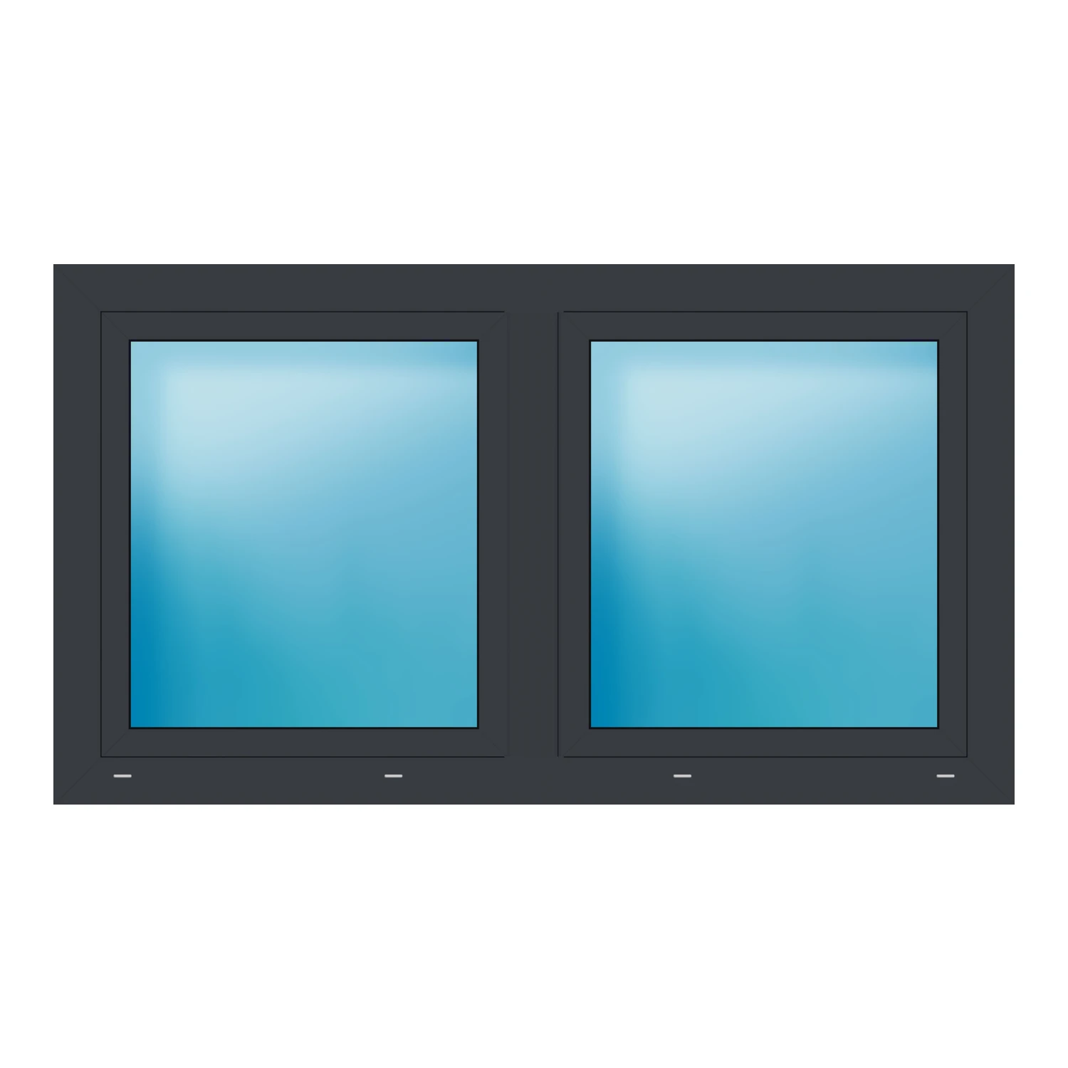Zweiflügeliges Fenster 160x90 cm VSP Anthrazit ultramatt