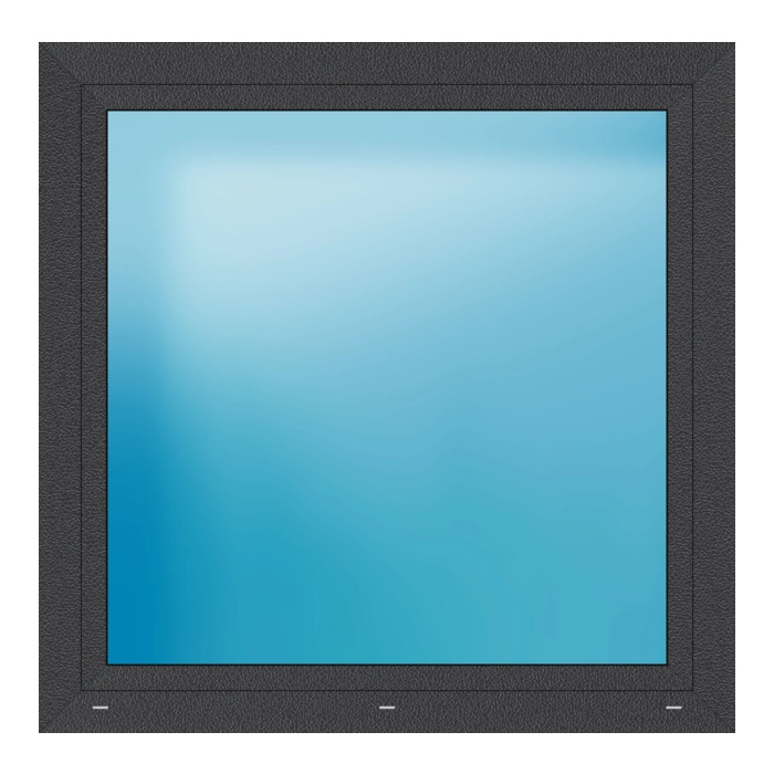 Fenster 130x129 cm Anthrazit Feinstruktur