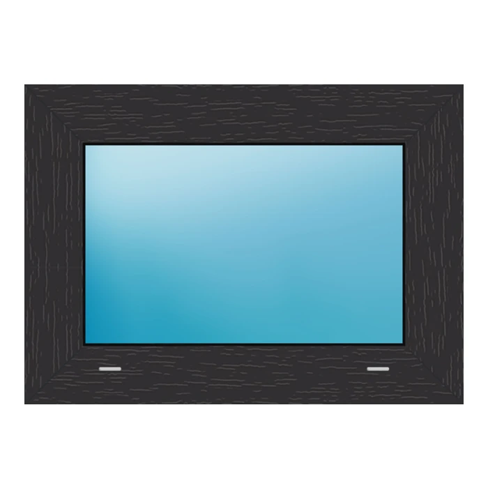 Festverglasung 59x43 cm Anthrazit genarbt