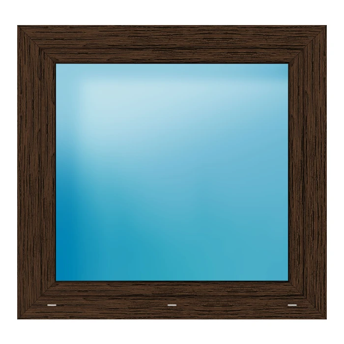 Fenster 103x98 cm Mooreiche genarbt