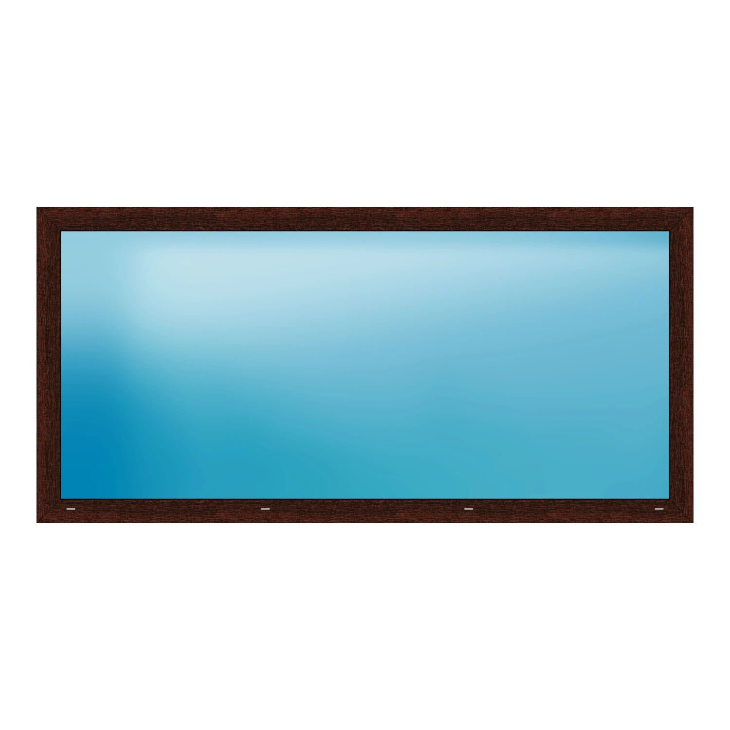Festverglasung 220x106 cm Mahagoni genarbt