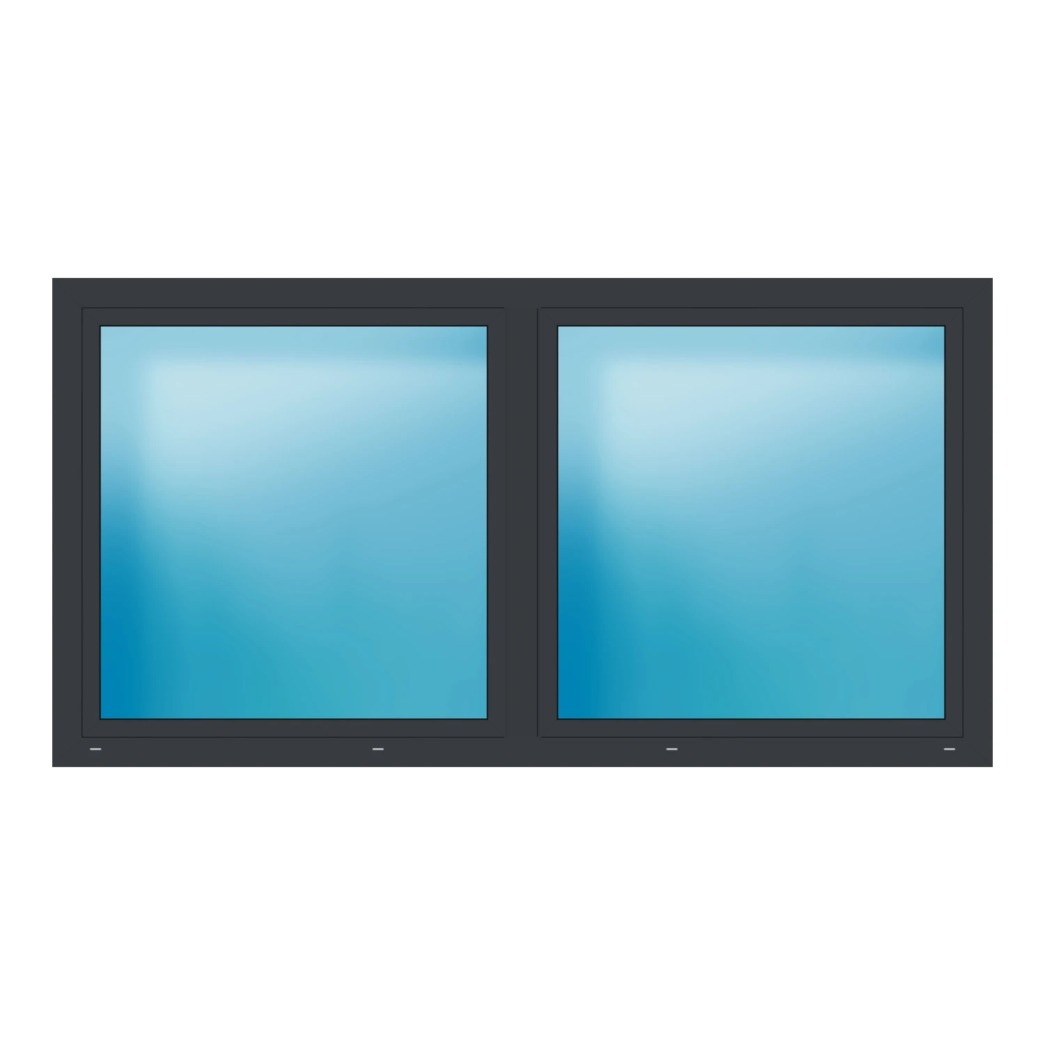 Zweiflügeliges Fenster 250x130 cm VSP Anthrazit ultramatt