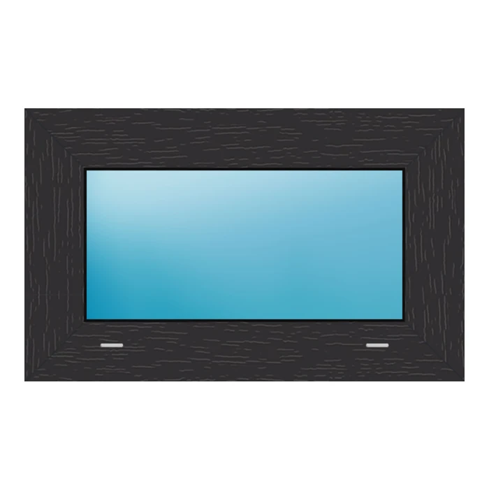 Festverglasung 58x36 cm Anthrazit genarbt