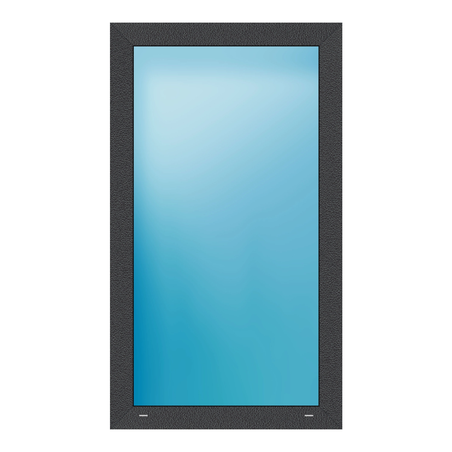 Festverglasung 80x140 cm Anthrazit Feinstruktur