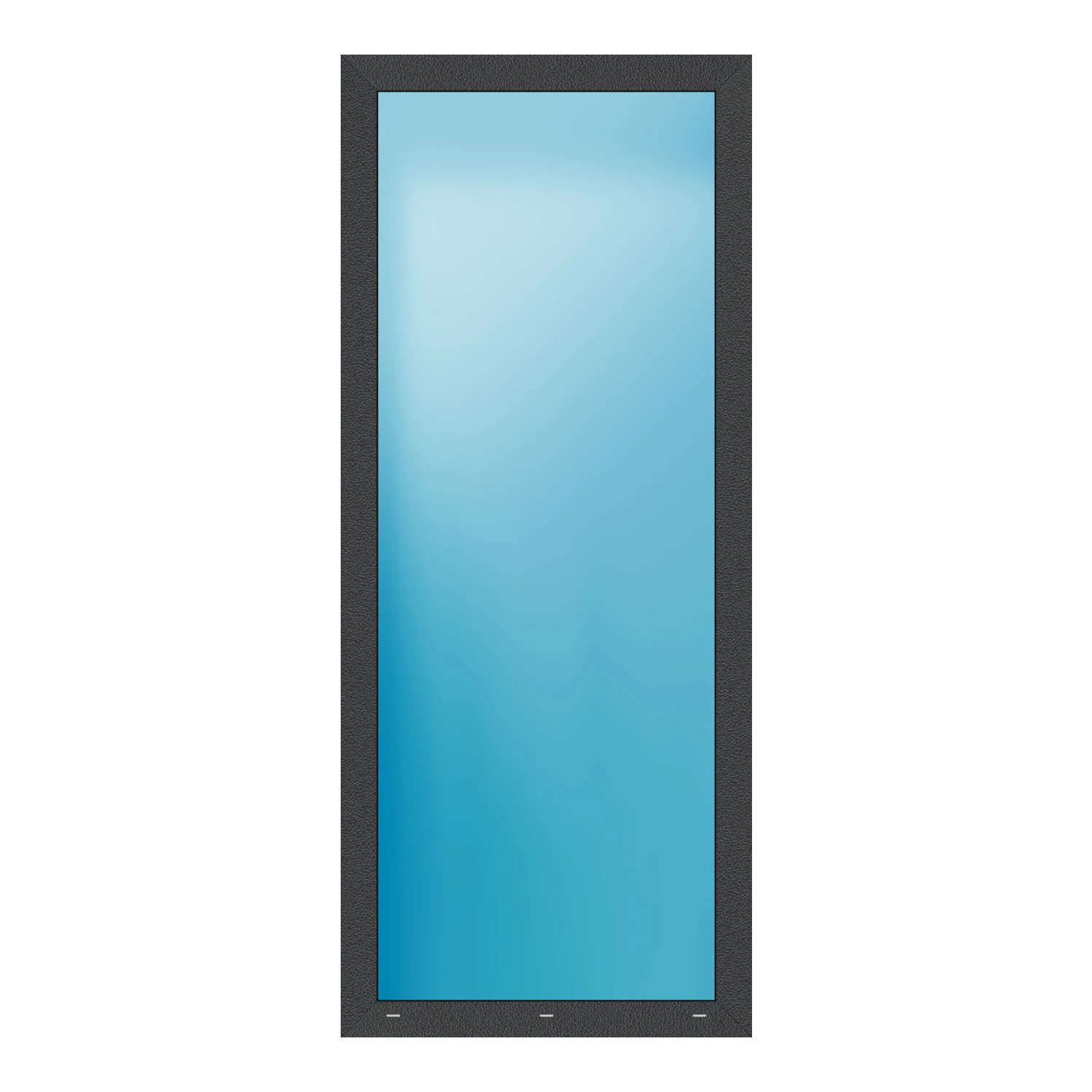 Festverglasung 90x215 cm Anthrazit Feinstruktur
