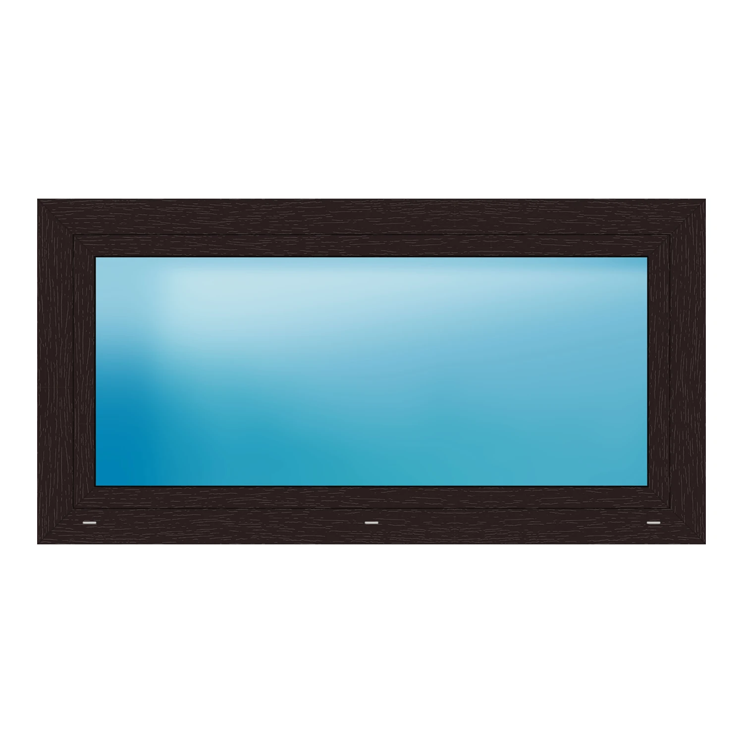 Fenster 147x76 cm Braun genarbt
