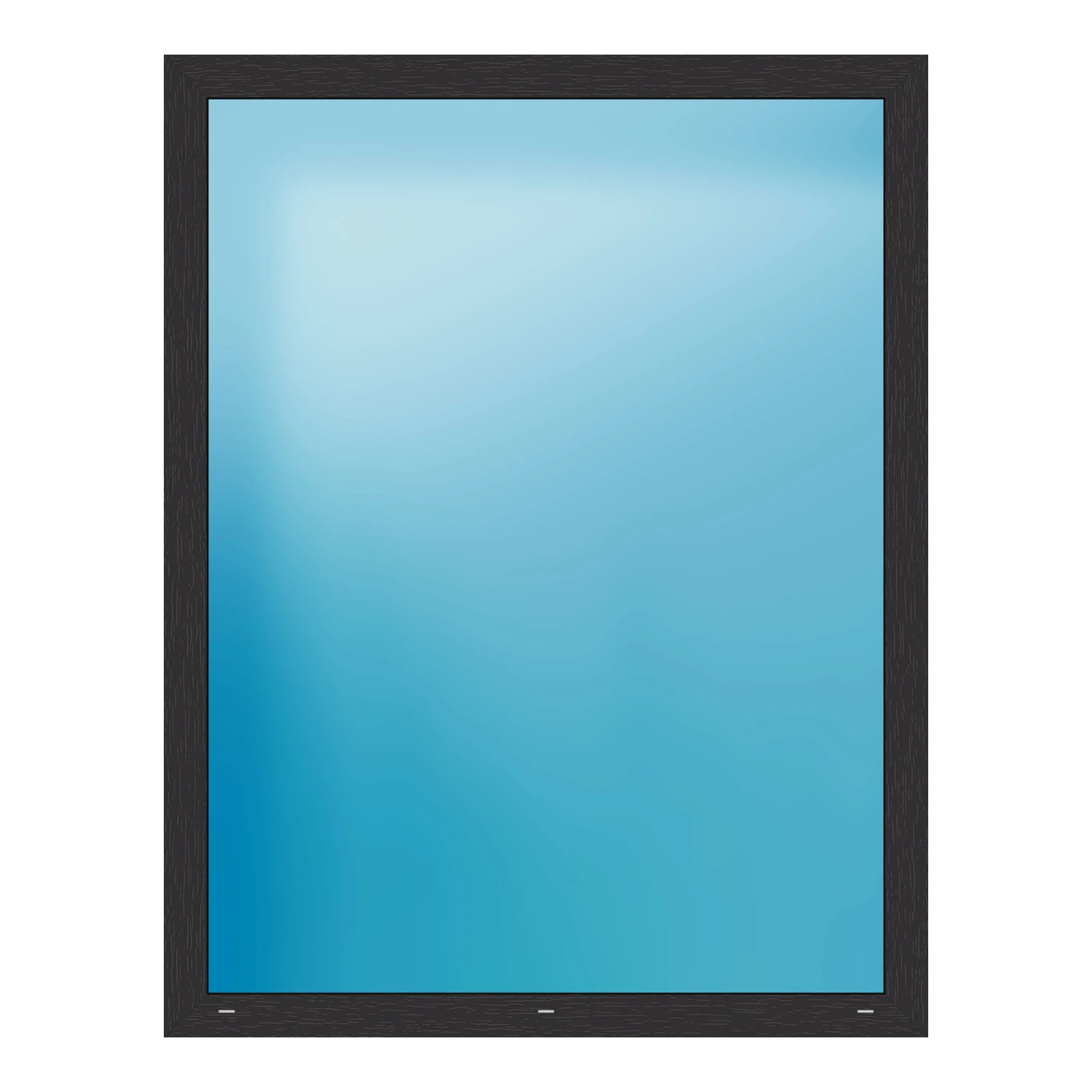 Festverglasung 140x180 cm Anthrazit genarbt