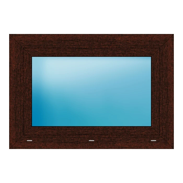 Fenster 93x65 cm Mahagoni genarbt