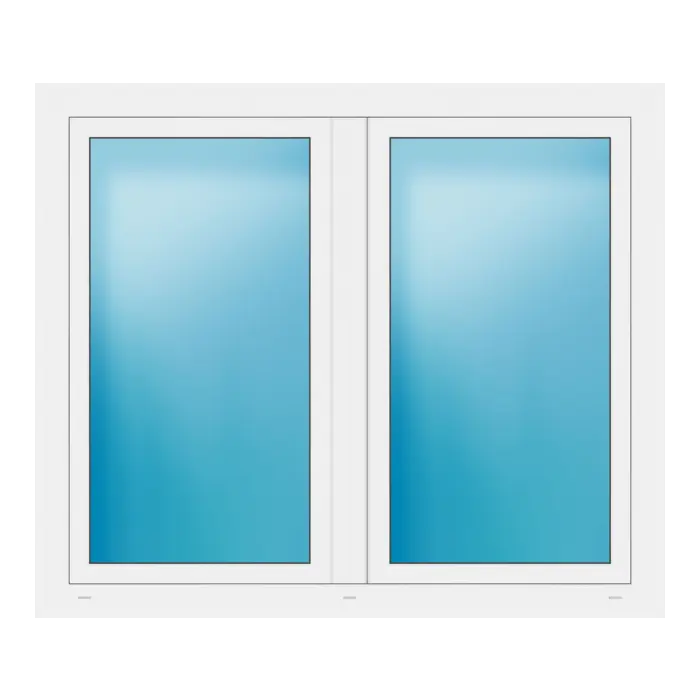 Zweiflügeliges Fenster 146x124 cm Weiß