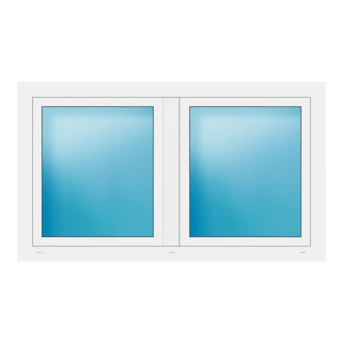 Zweiflügeliges Fenster 158x92 cm Weiß