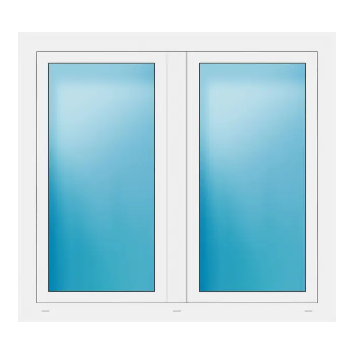 Zweiflügeliges Fenster 132x120 cm Weiß