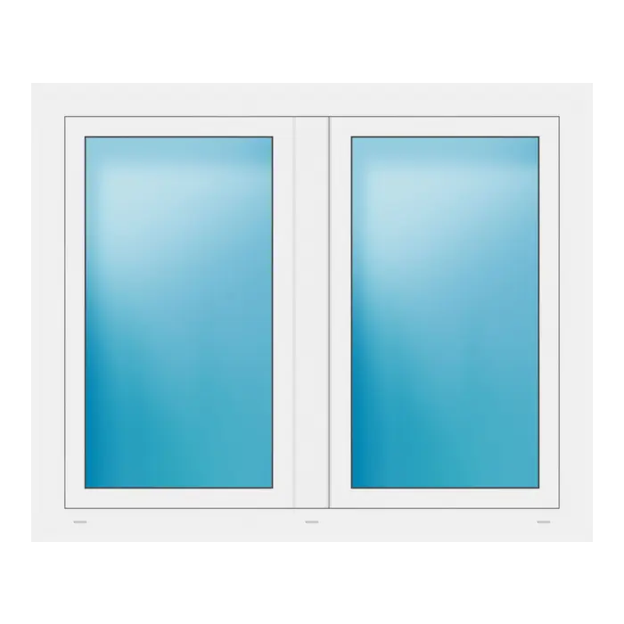 Zweiflügeliges Fenster 132x108 cm Weiß