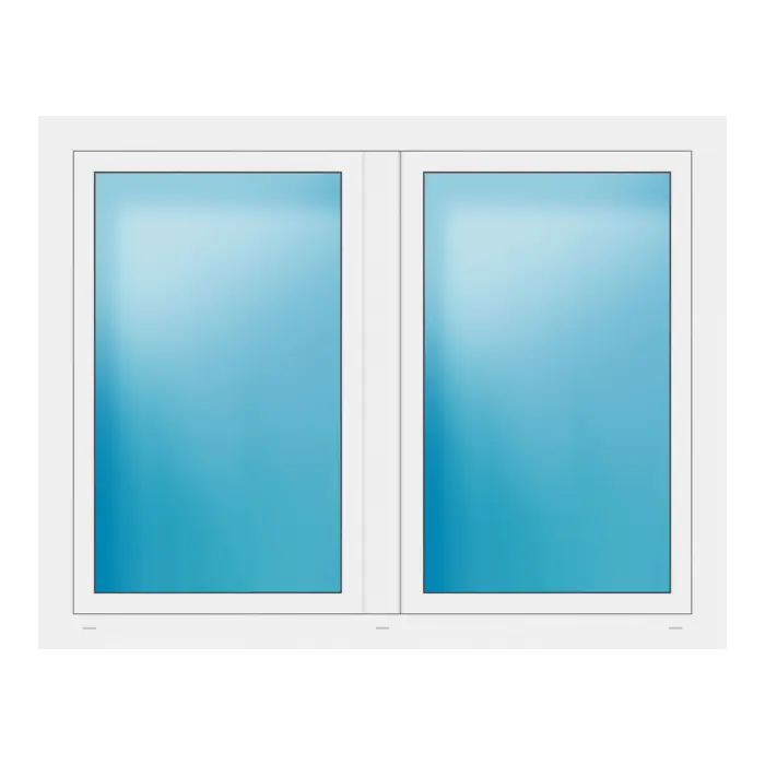 Zweiflügeliges Fenster 155x120 cm Weiß