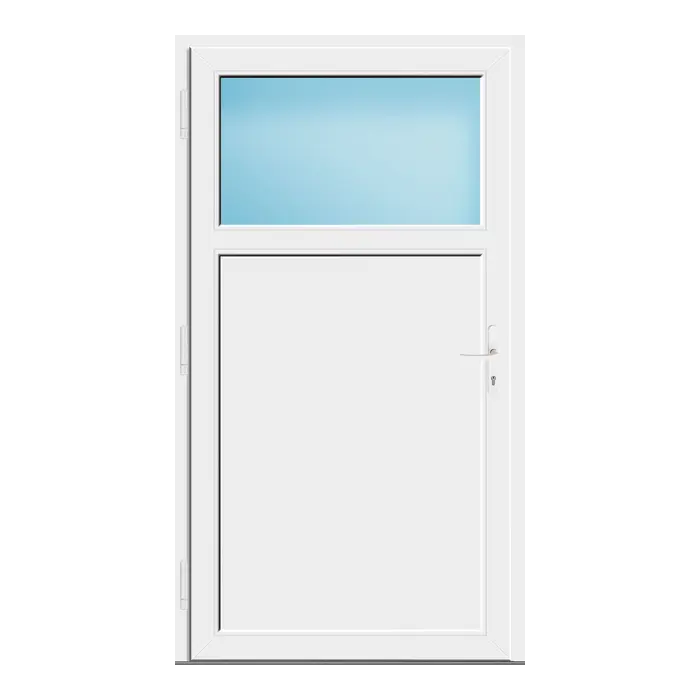 Nebeneingangstür 118x212,5 cm Weiß 1/3 Glas