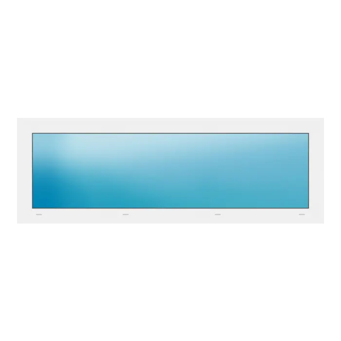 Festverglasung 160x55 cm Weiß