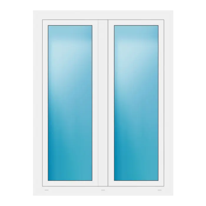 Zweiflügeliges Fenster 118x156 cm Weiß