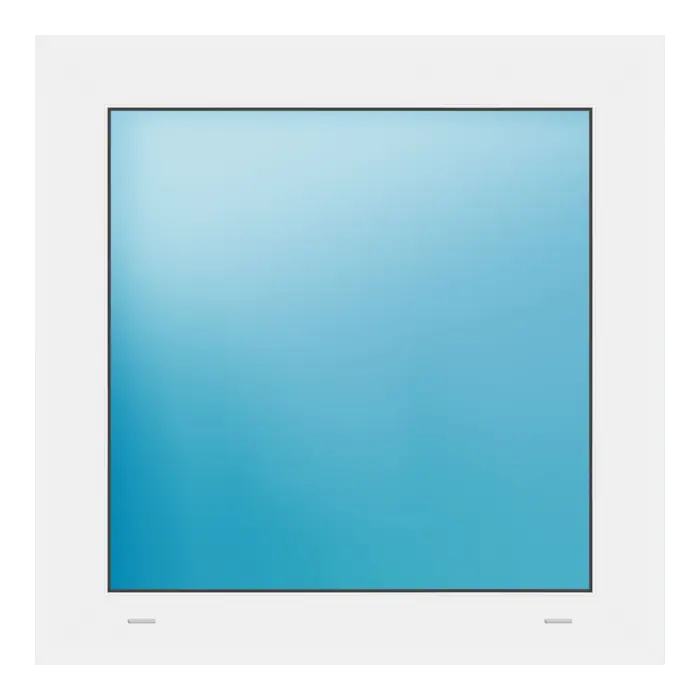 Festverglasung 68x68 cm Weiß