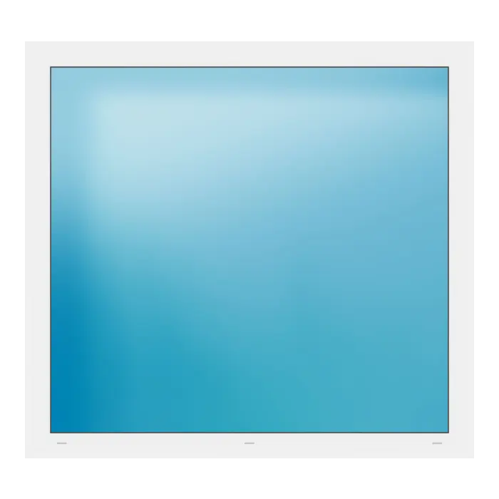 Festverglasung 140x130 cm Weiß
